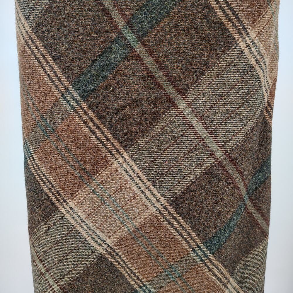 Lauren Ralph Lauren Wool Plaid Equestrian Buckle Midi Skirt Size 6 - Picture 16 of 16